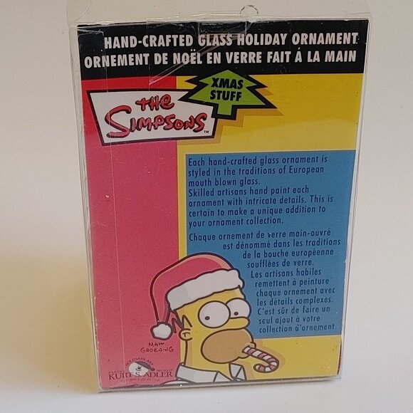 RETRO Kurt Adler The Simpsons Bart on Skateboard Hand Crafted Glass Holiday BNIP - Picture 3 of 5